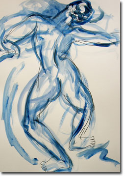 Blue Dancer 1
85/60 cm
Mixed Media on Paper