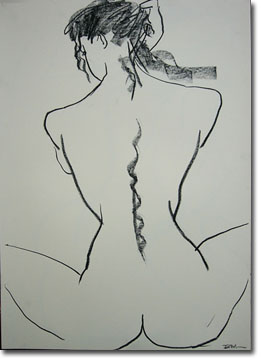 Yana, back view
85/60 cm
Graphite on Paper