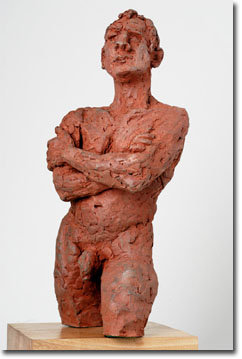 'Mark' 2004,  terracotta 16.5" high.